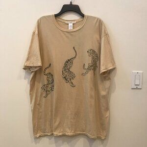 Project Social T x Urban Outfitters 2-sided Tigers tee, oversized size S/M